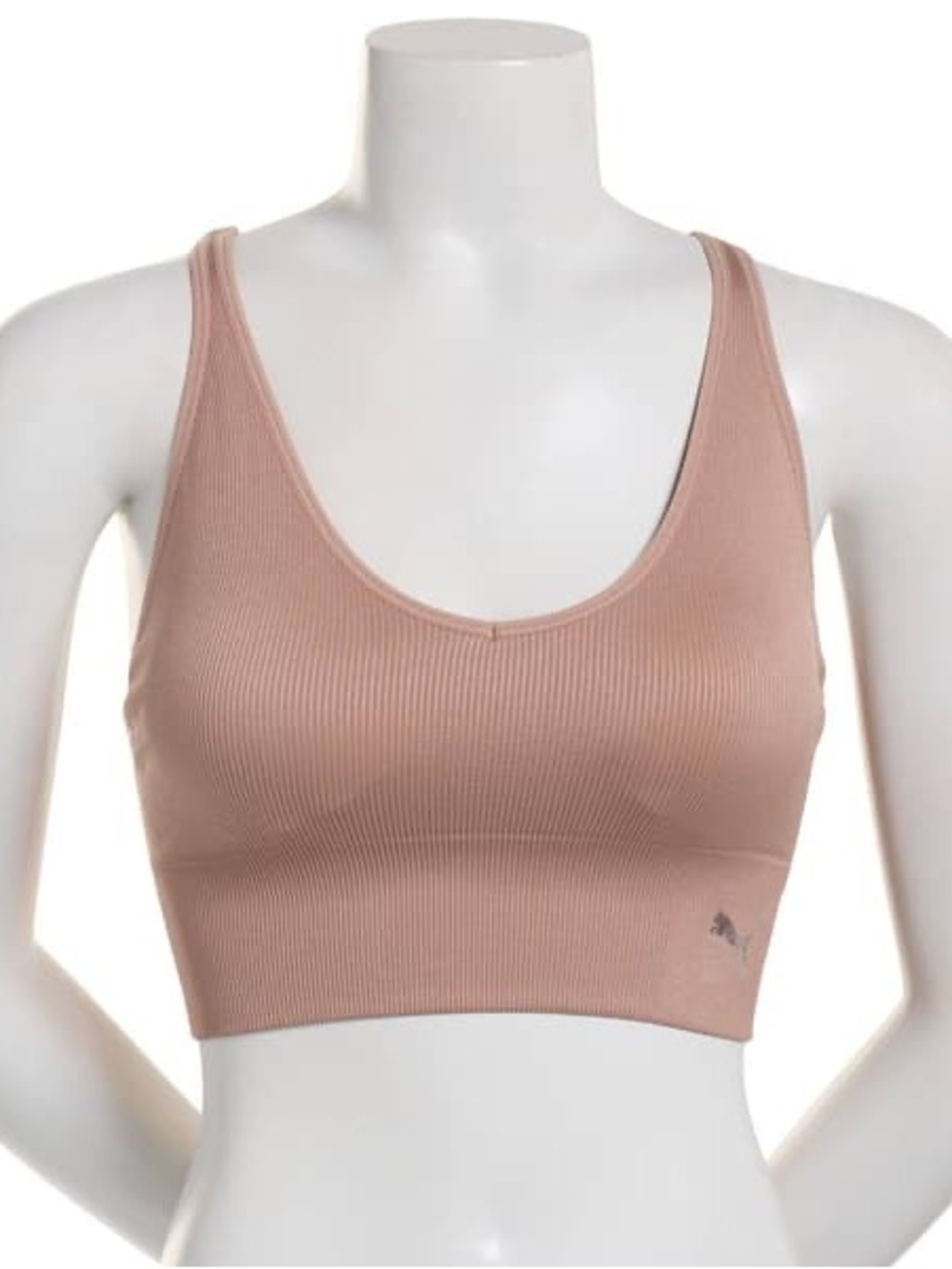 Puma Mirrored Sports Bra in Light Natural- Medium